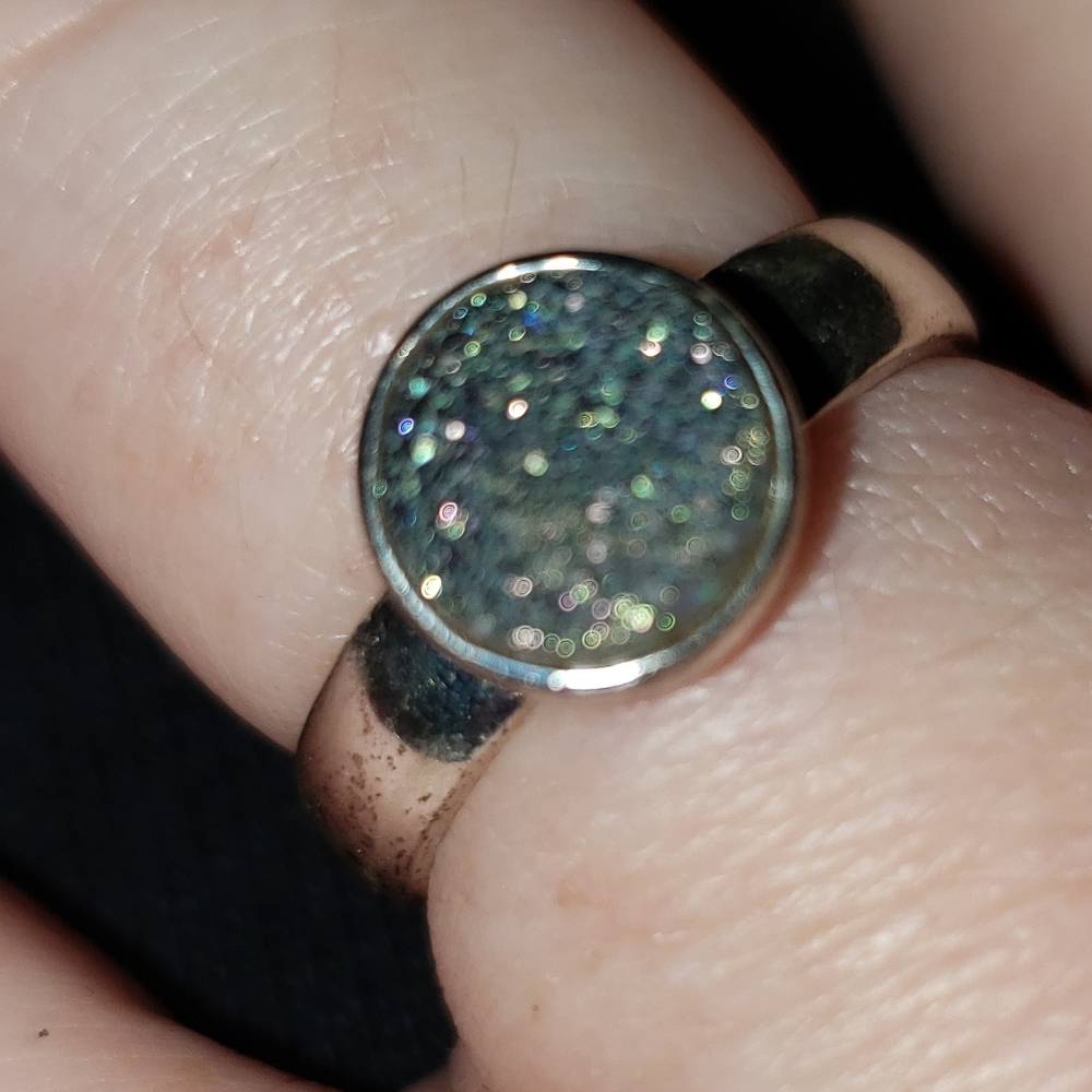 Druzy Quartz & Sterling Silver ring - Picture 10 of 11